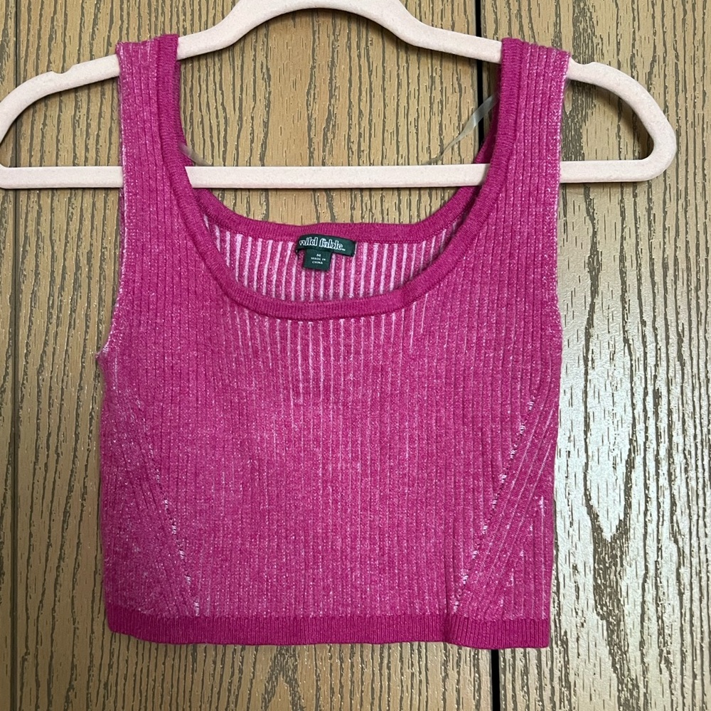 Wild Fable Fuchsia Ribbed Tank Top